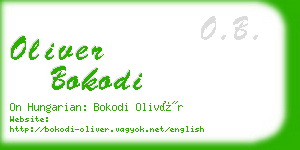 oliver bokodi business card